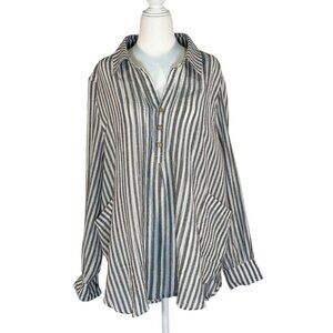 VICI Size Large Woman Blouse 100% Cotton Breatnable Elegant